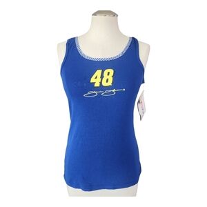 Vintage Style NASCAR #48 Blue Tank Top – Size L, Jimmie Johnson Graphic Tee NWT